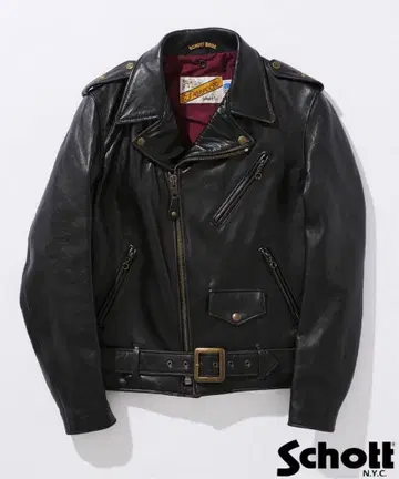 Schott JOURNAL STANDARD 별주 가죽 라이더 자켓