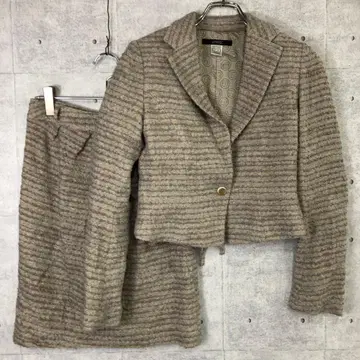 J. FERRY 일본제 허리 안쪽 레이스업 리본 트위드 셋업