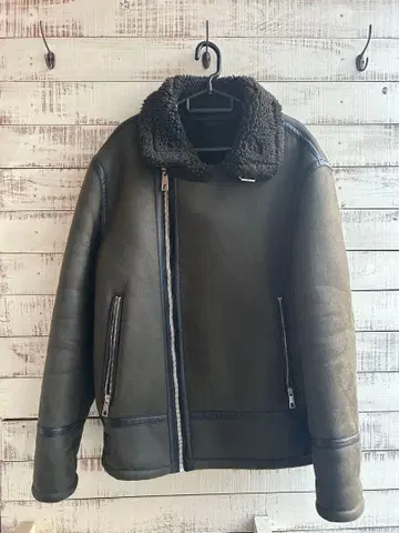 [새상품급] 자라 ZARA 페이크 무스탕 라이더 자켓 블루종