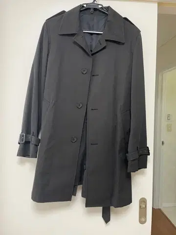 COMME CA ISM 블랙 남성용 트렌치코트 L