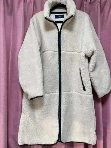 SHIPS 아이보리 플리스 자켓 롱 기장