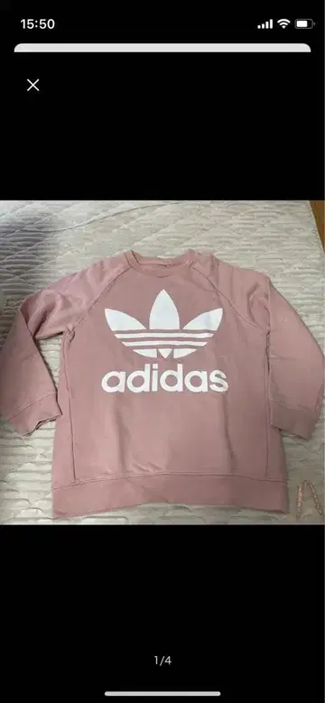 adidas 오버 사이즈 맨투맨 핑크