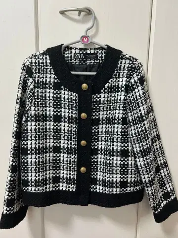 ZARA 체크 무늬 자켓 M 사이즈
