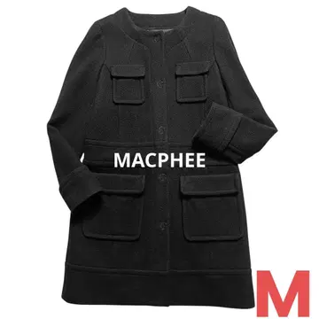 맥피 노카라 코트 울 100% 블랙 투모로우랜드 출퇴근