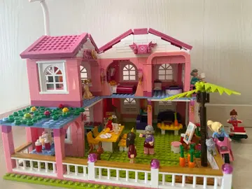 레고 호환 인형의 집 핑크 2층