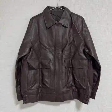 인조 가죽 오버 사이즈 자켓 지유 GU 아우터 라이더스