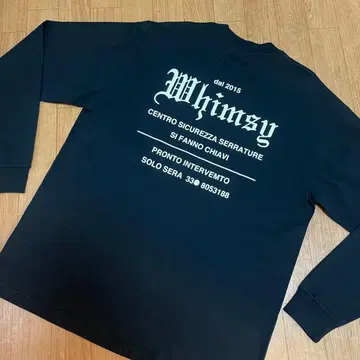 [ 새상품급 ] WHIMSY 긴팔 론T 위임지 블랙