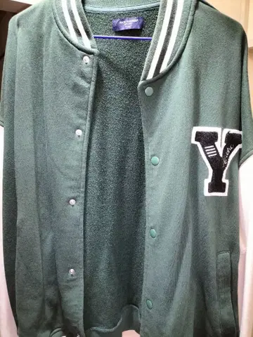 그린 바시티 자켓 Y 로고 포함