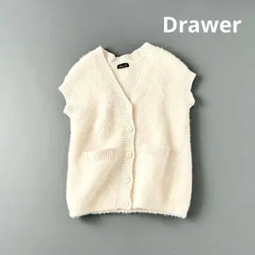 드로어 새상품급 3G V넥 니트 베스트 캐시미어 알파카 실크