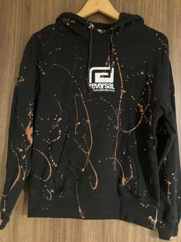 리버설 풀오버 후드티 블리치 가공