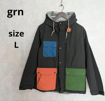 grn 리버서블 마운틴 후드티 지퍼 후디 블랙 L