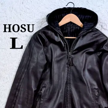 [ 새상품급 ] HOSU.ATPD 램 가죽 후드 자켓 다크 브라운