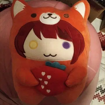 빨간색 고양이 봉제 인형