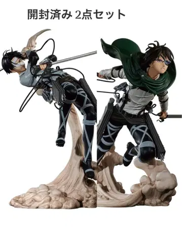 진격의 거인 제일복권 지진 B 리바이 피규어 C 한지 피규어