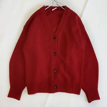 [클리닝 완료] 밴야드 스톰 캐시미어 혼방 니트 가디건 빨간색 M