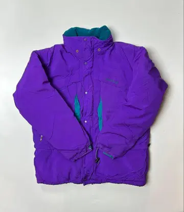 몽벨 나일론 다운 자켓 퍼플 후드 후드티 M