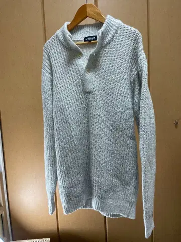 McGregor 맥그리거 코튼 울 니트 라이트 그레이 화이트