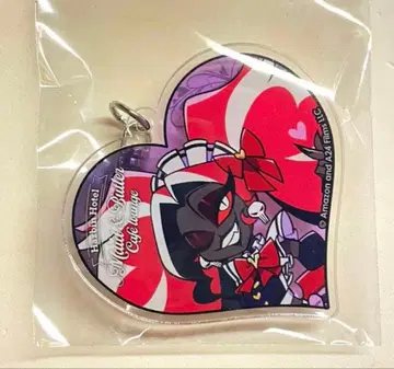 해즈빈 호텔 애니카페 벨벳 하트형 아크릴 키링