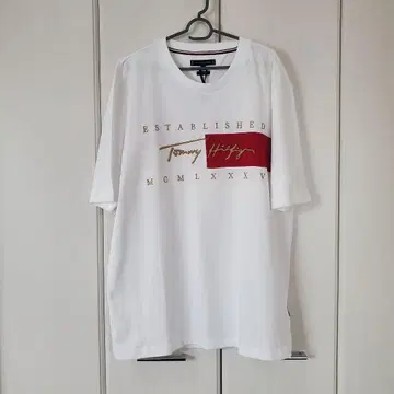 [ 미사용 새상품 ] 타미힐피거 화이트 T셔츠 2XL