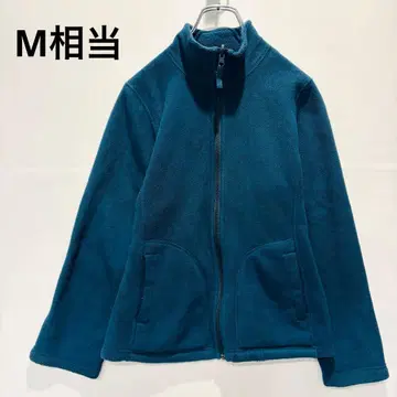 플리스 자켓 풀 집업 포켓 부착 심플 블루 M 상당