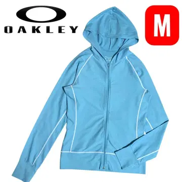 오클리 여성용 풀 집업 후드티 스카이블루 블루 M