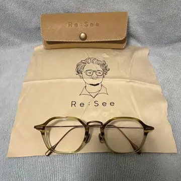 Re:See 그린 계열 안경 케이스 포함