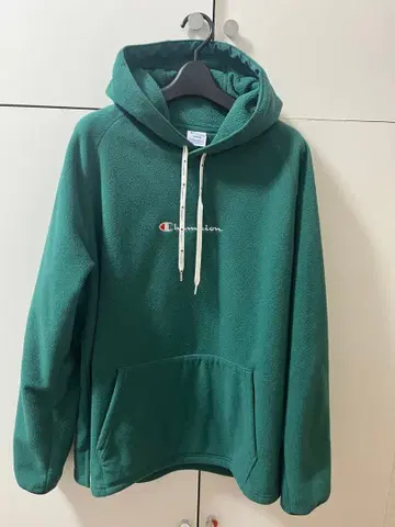 Champion 그린 후드 부착 후드티