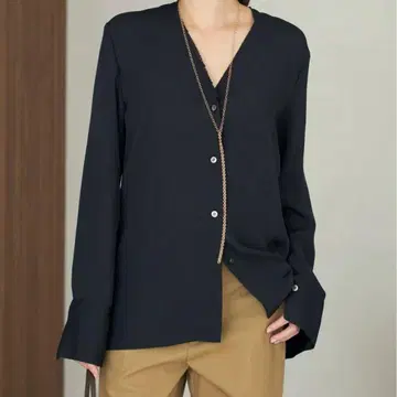 plage R'IAM 노카라 셔츠 화이트