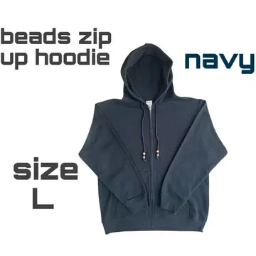 [ 새상품 ] [ 아메카지 ] 풀 집업 후드티 네이비 L 사이즈 후드티