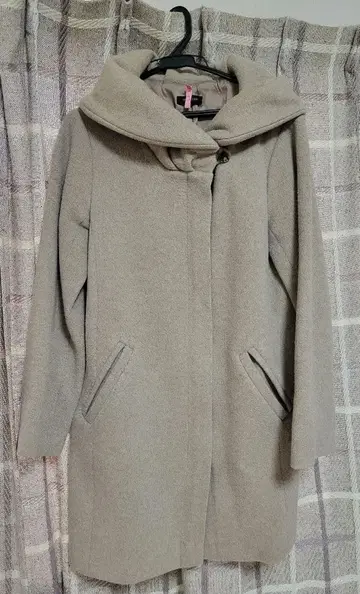 스마트 핑크 아우터 코트 롱 기장 무지 일본제 빅 42