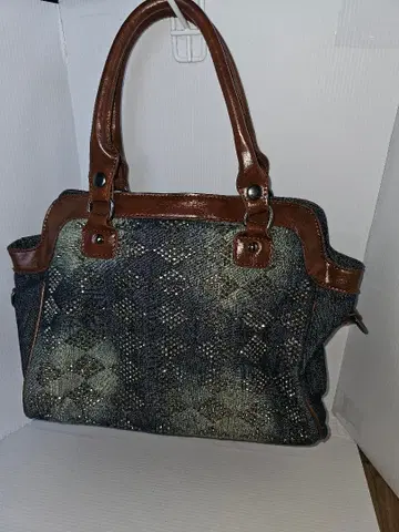 00s 빈티지 그런지 갸루 스터드 데님 백 헤이세이 레트로