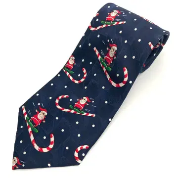 00s 빈티지 넥타이 산타 스케이트보드 캔디케인 구제 의류 올 패턴