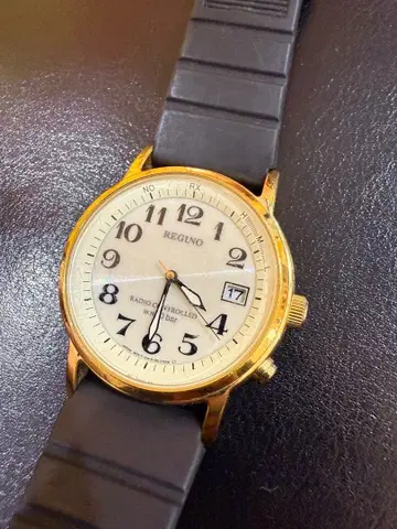 CITIZEN 시티즌 REGUNO 전파 솔라 골드 덤 포함 2점