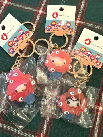 [ 미개봉 새상품 ] 산리오 미야쿠미야쿠 클리어 키링 3개 세트