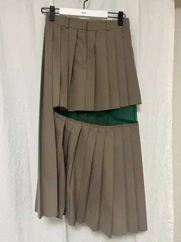 Suiting x Chiffon Midi Skirt sacai
