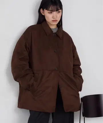 [ forsky. ] 빈티지풍 충전솜 카라 부착 카코트