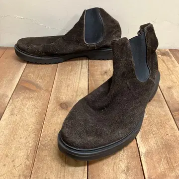 스웨이드 가죽 천연 가죽 사이드 고어 부츠 부츠 브라운