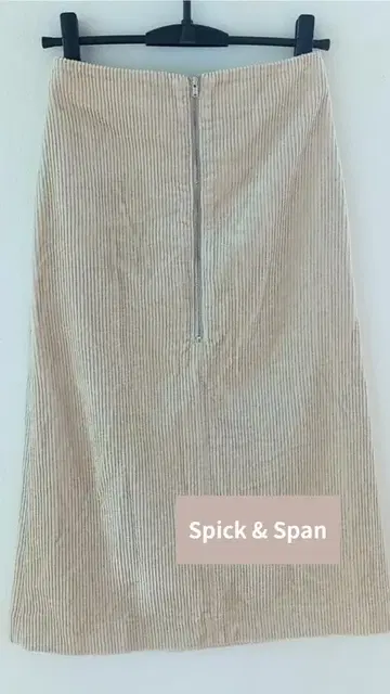 Spick & Span 코듀로이 롱 스커트 36 아이보리