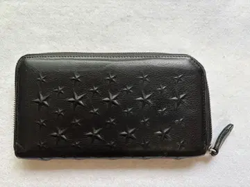 JIMMY CHOO 지미추 장지갑 스타 엠보싱 라운드 지퍼