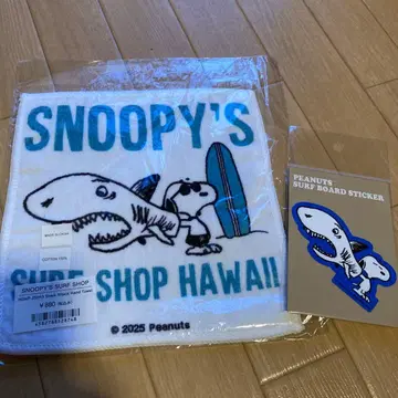 스누피 서프샵 미니 타월 스티커 SET