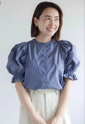 ohga 오가 싸개 버튼 블라우스