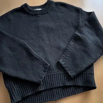 SLOBE IENA 블랙 크루넥 스웨터