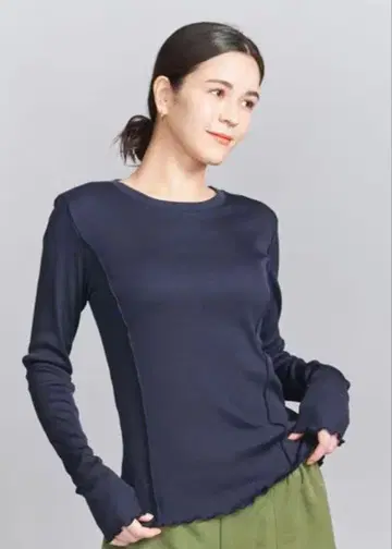 BEAUTY&YOUTH 멜로우 스티치 크루넥 티셔츠