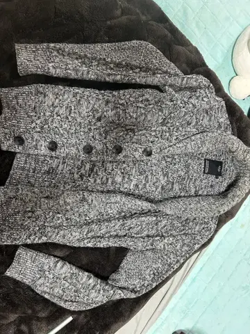 AZUL 버튼 가디건 S 그레이 계열