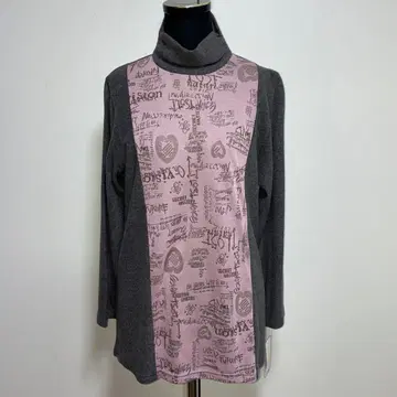 일본제 새상품 따뜻한 소재 절개 튜닉 사이드 셔링 핑크