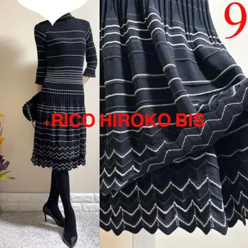 RICO HIROKO BIS 리코 히로코코시노 니트 원피스 M 블랙