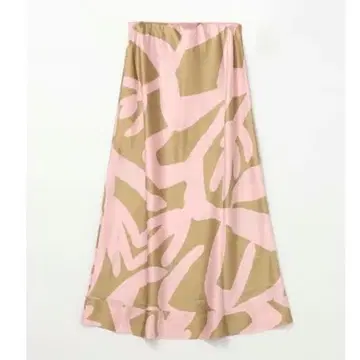 LEE MATHEWS 리 마슈 실크 새틴 스커트 핑크 0 투모로우랜드