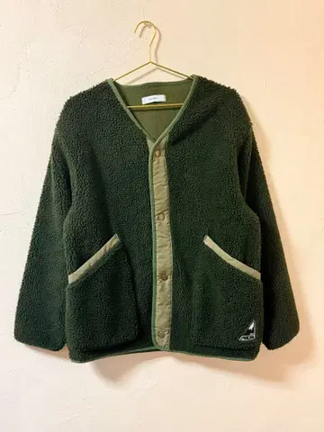 INHERIT 다크 그린 플리스 자켓 m 사이즈