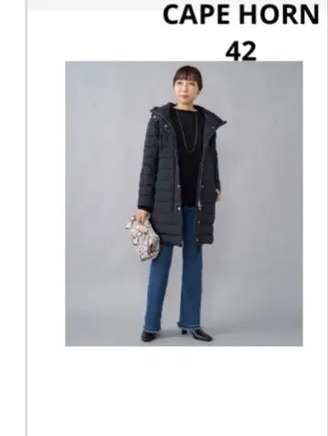 CAPE HORN 후드 부착 다운 자켓 42 블랙