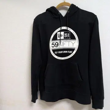 NEW ERA 59FIFTY 후드 부착 후드티 블랙